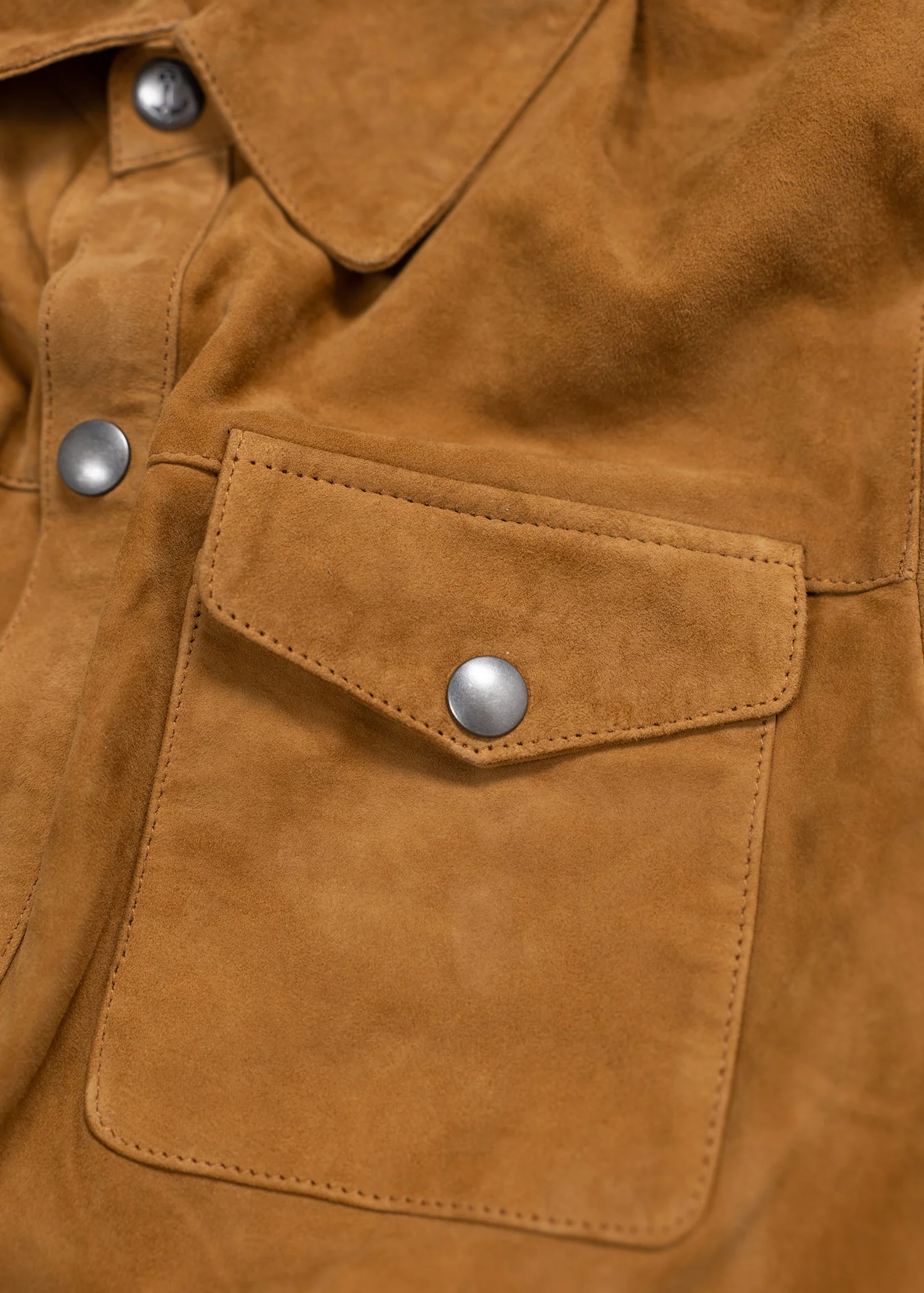 Goat Suede Roughneck Over Shirt - Image 8